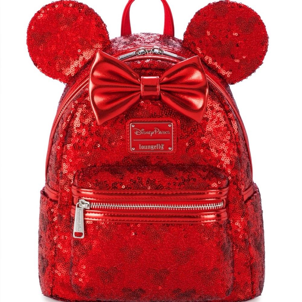 Loungefly Red Sequin Backpack with Ears